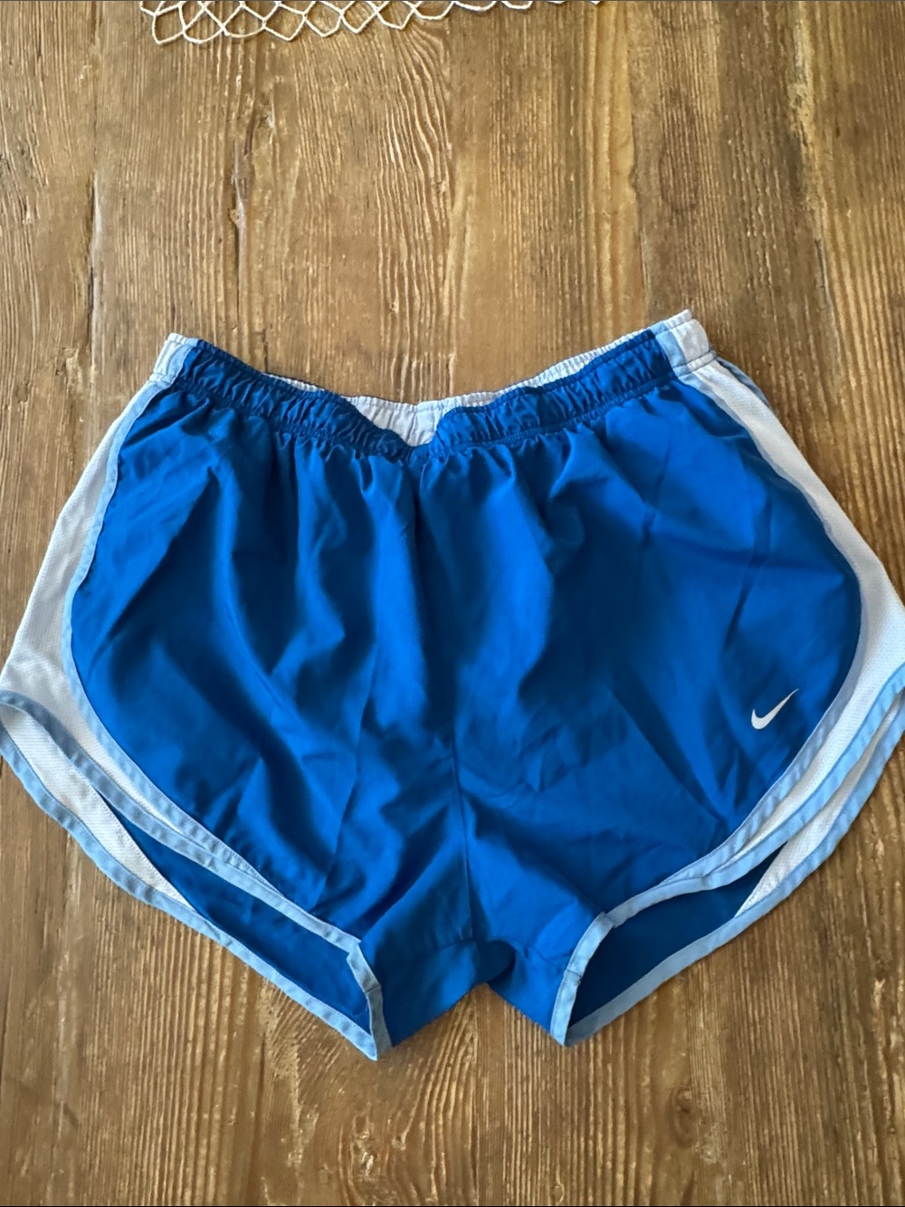 Nike Dri-Fit Women's Blue and White Athletic Shorts